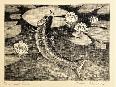 Hans Kleiber "Trout and Lilies"