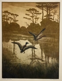 Hans Kleiber "Mallards - Disturbed"