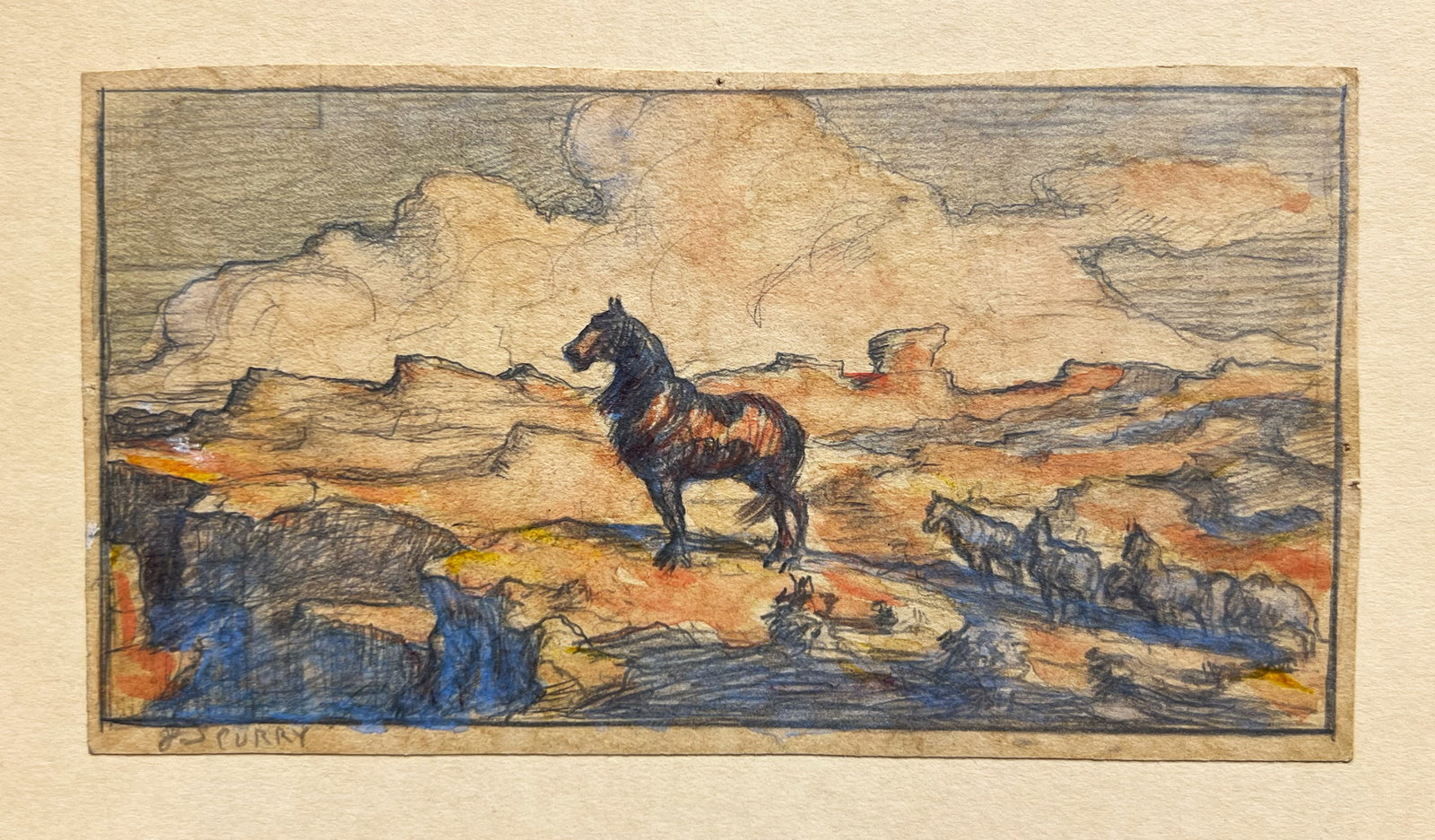 John Steuart Curry "Untitled (Horses)" (1 of 1)