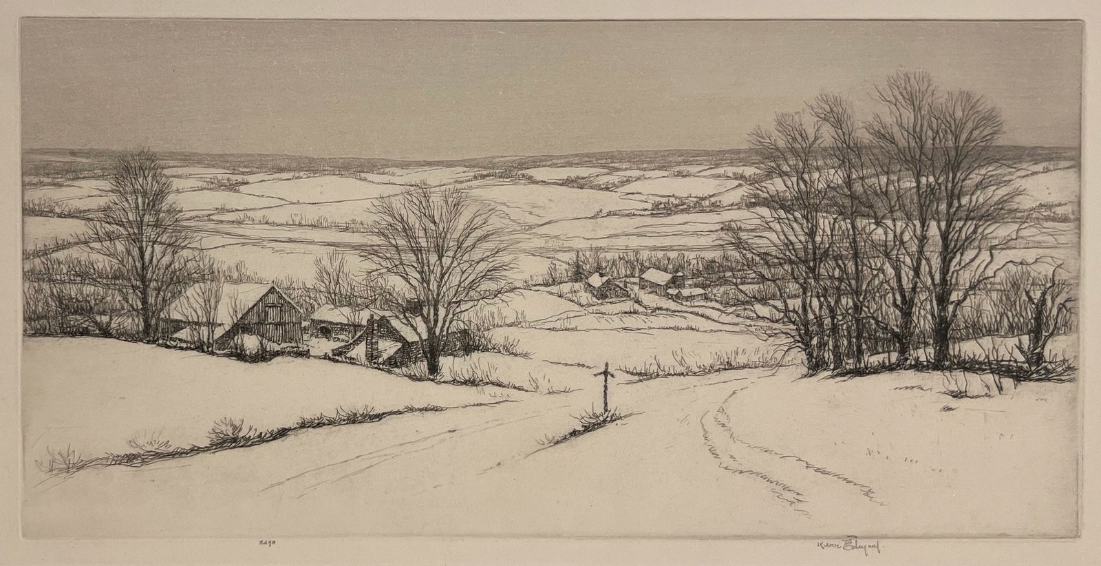 Kerr Eby "Untitled (Fresh Snow)" (1 of 2)