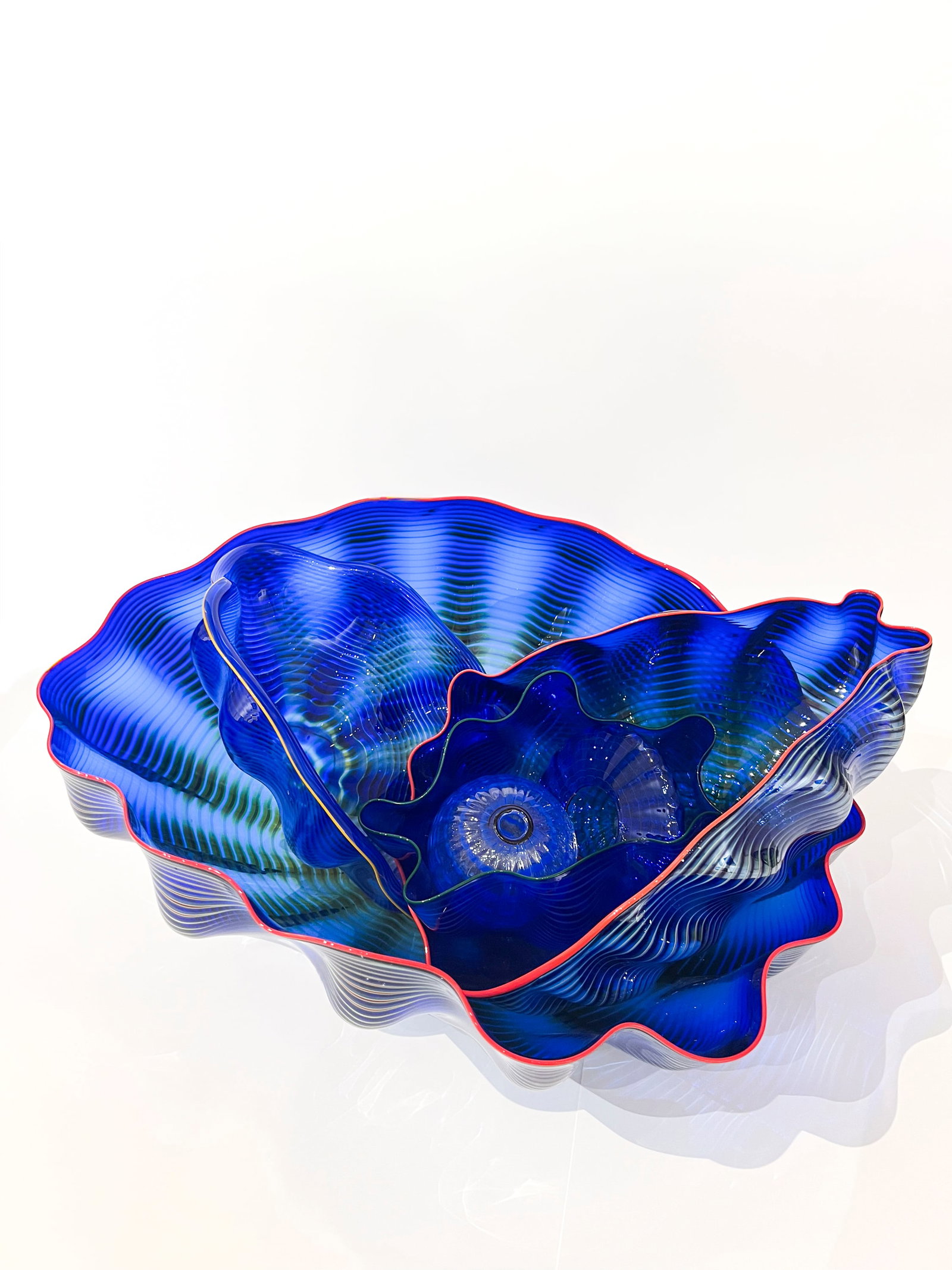 Dale Chihuly "Seaform Group Basket Set of 6" & 2 Chihuly Books (1 of 8)