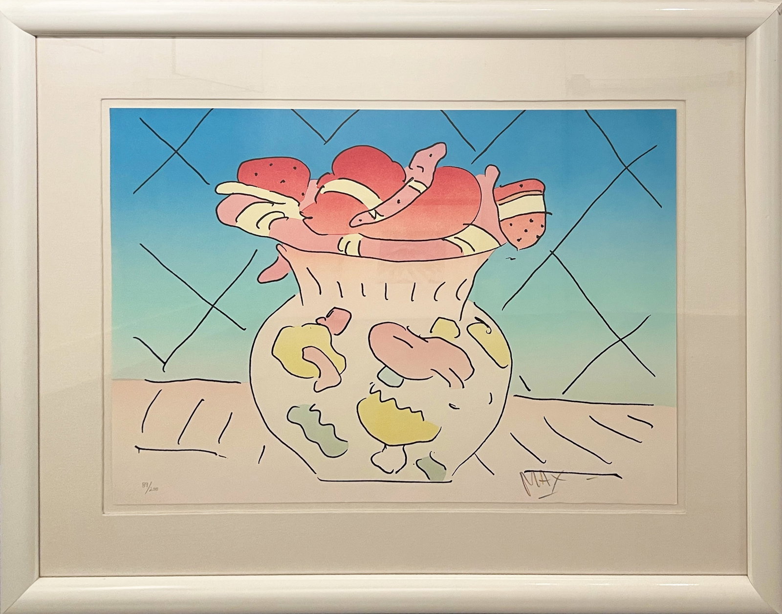 Peter Max "Red Vase" - 2