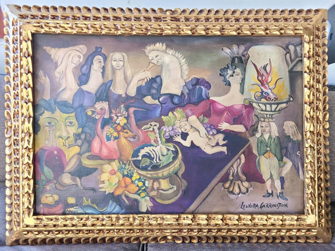 Leonora Carrington Oil Painting On Canvas Signed And Sealed Auction