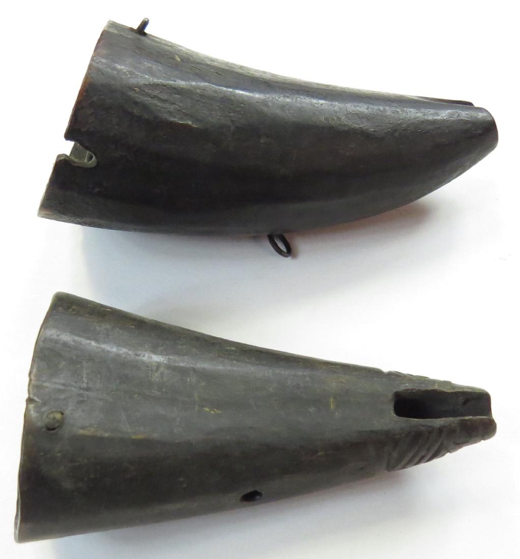 TWO SCANDINAVIAN POWDER HORNS (1 of 3)