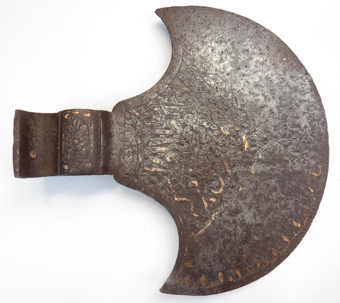 A ZAND DYNASTY PERSIAN BATTLEAXE HEAD (1 of 2)