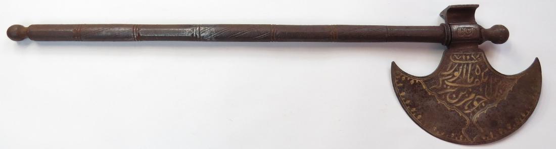 A ZAND DYNASTY PERSIAN BATTLEAXE (1 of 4)