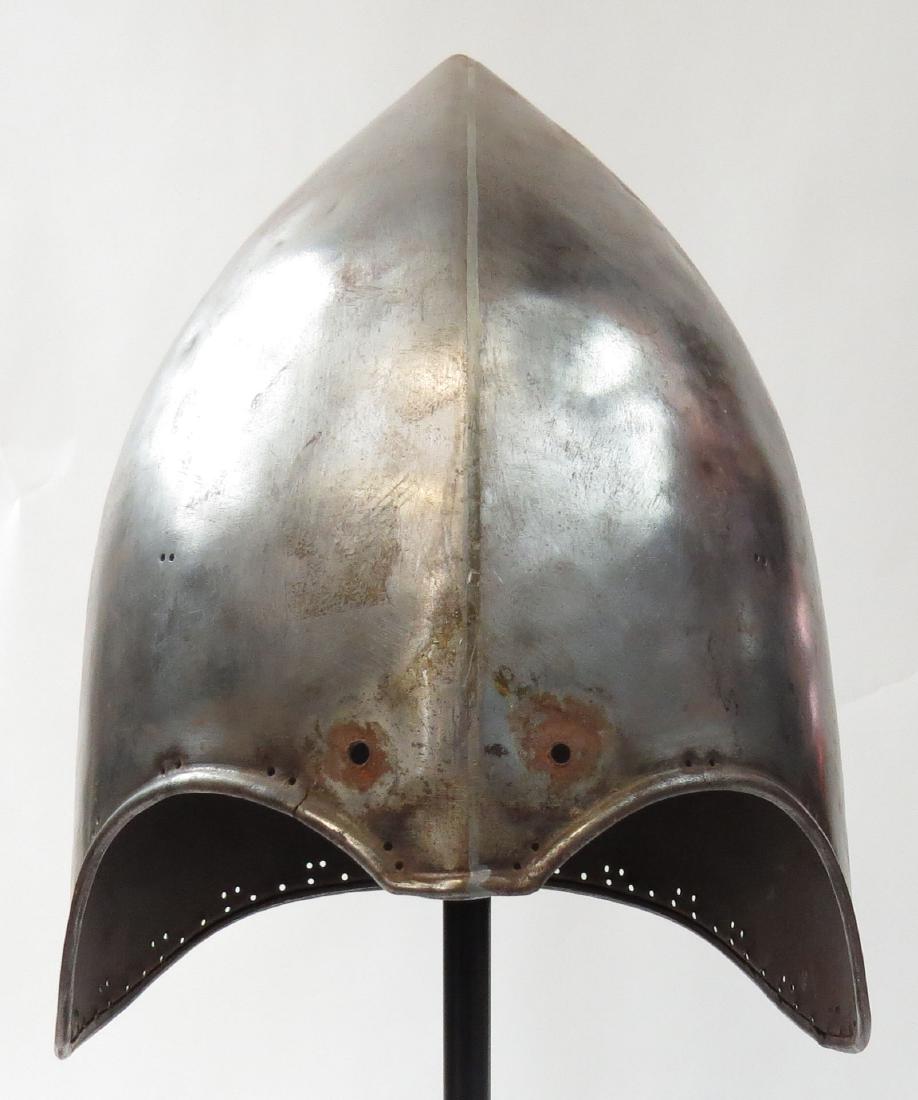 A VICTORIAN-ERA BARBUTE HELMET (1 of 4)