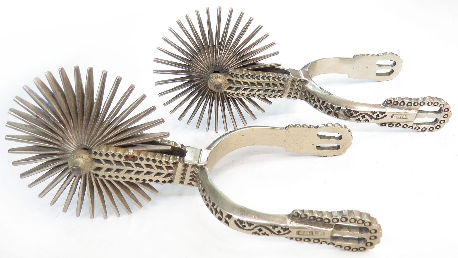 A PAIR OF CHILEAN HUASO SPURS (1 of 4)