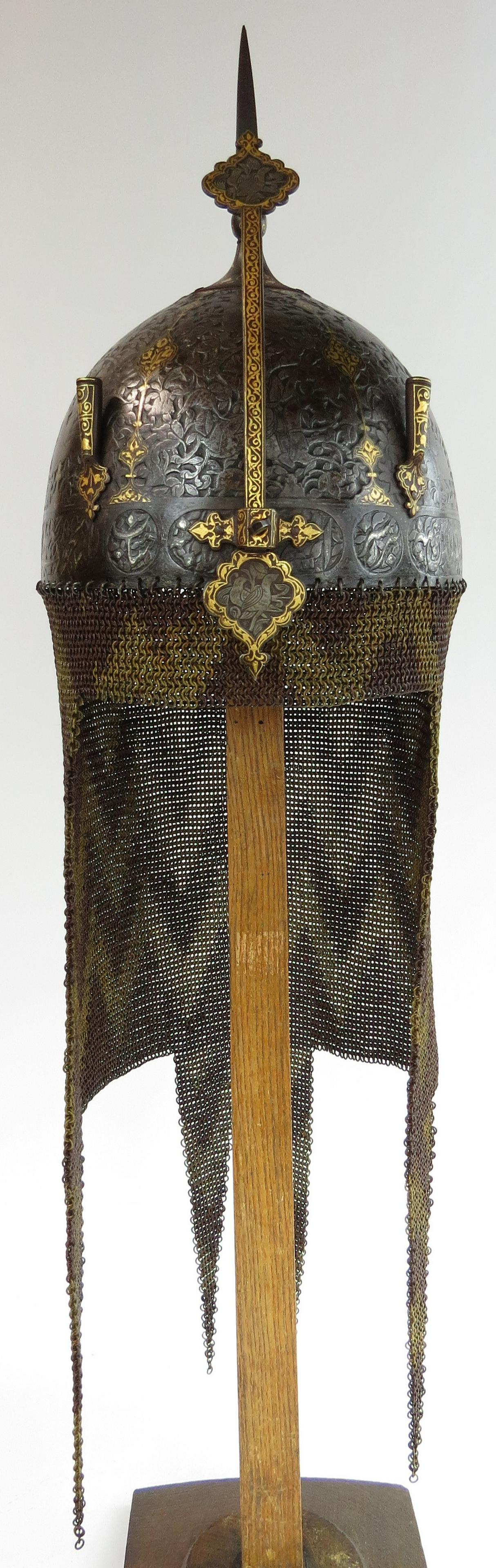 A FINE PERSIAN KULA KHUD HELMET (1 of 8)