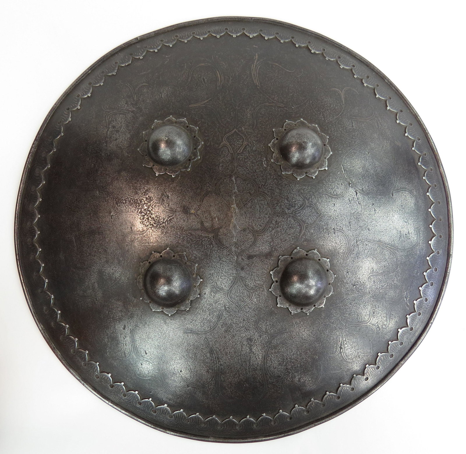 AN INDIAN STEEL SHIELD (1 of 5)