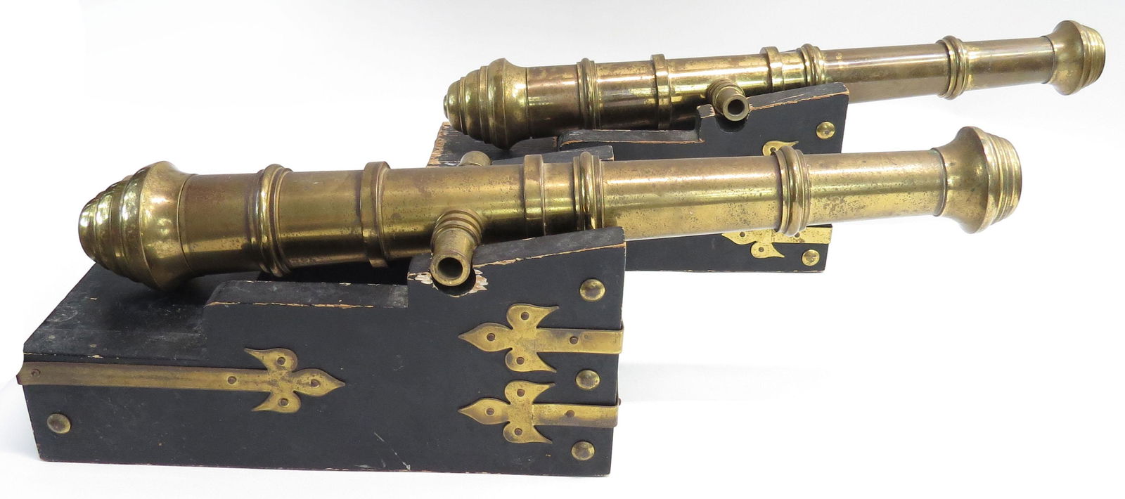 A PAIR OF MODEL CANNONS (1 of 3)