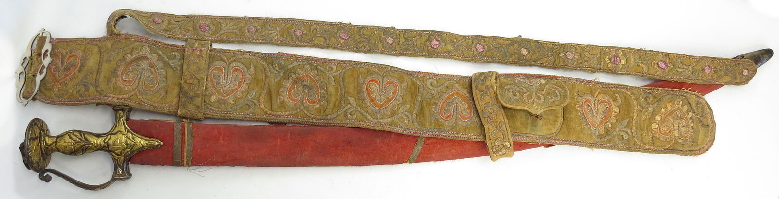 A RARE ANGLO-INDIAN TULWAR SWORD & BELT (1 of 8)