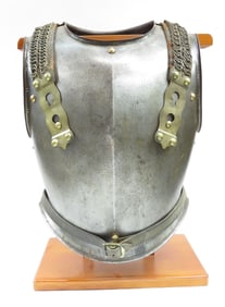 A FRENCH CUIRASSIERS BREAST AND BACKPLATE ARMOR