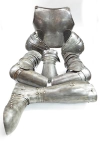 SEVEN 16TH CENTURY ITALIAN ARMOR ELEMENTS