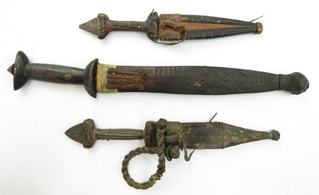 THREE AFRICAN DAGGERS