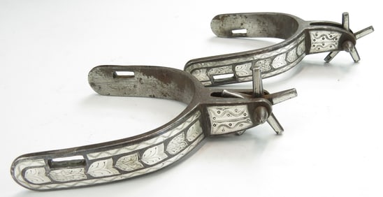 A PAIR OF AMERICAN WESTERN SPURS