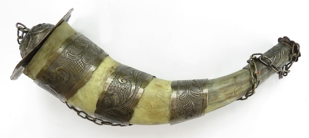 AN ARGENTINE GAUCHO POWDERHORN