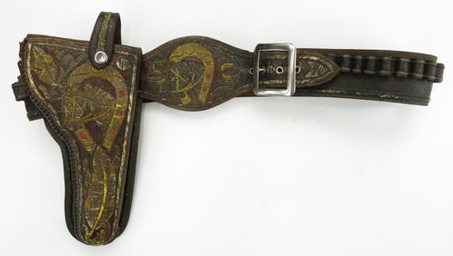 A FINE MEXICAN REVOLUTION ERA HOLSTER BELT