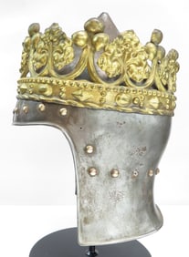 A VICTORIAN-ERA KINGS BASCINET HELMET