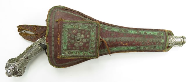A RARE OTTOMAN KUBUR PISTOL AND HOLSTER