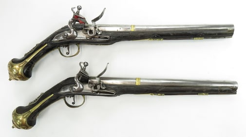 A FINE PAIR OF OTTOMAN KUBUR PISTOLS