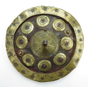 A RARE YEMENI BUCKLER SHIELD