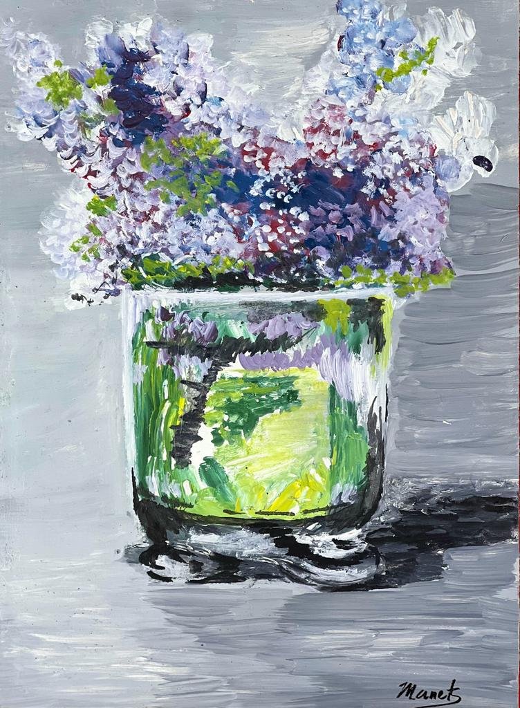 Edouard Manet (Oil on Paper Painting) In the style of: Oil painting on paper, Rendered in the Modernist style of Edouard Manet. Measures: 8” x 11”. This lot is accompanied by a certificate Provenance:Private Collection France. "In the style of