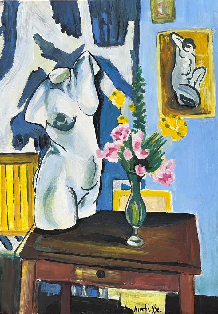 Henri Matisse (Oil on Paper Painting) In the style of: Oil painting on paper, Rendered in the Modernist style of Henri Matisse. Measures: 8” x 11”. This lot is accompanied by a certificate Provenance:Private Collection. "In the style of" means
