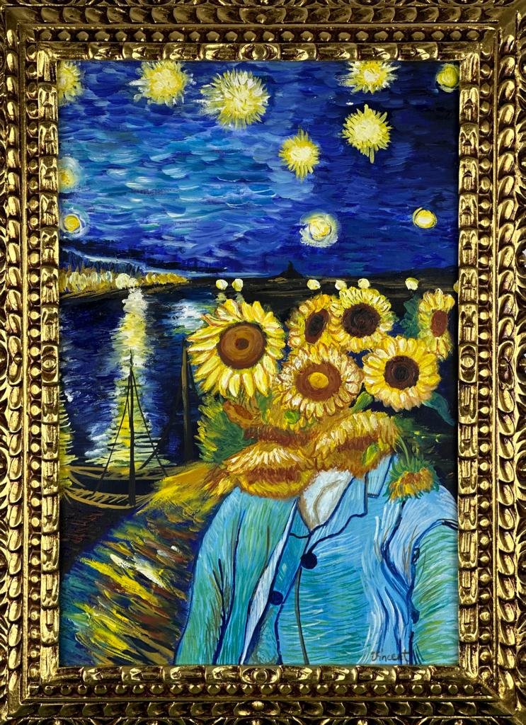 Vincent van Gogh Dutch (Oil on Canvas painting) In The Style Of: Oil on canvas painting, rendered in the style of Vincent van Gogh. Measures :15.5” x 23 This painting is accompanied by a certificateProvenance: Private Collection. The artwork is framed. "In th