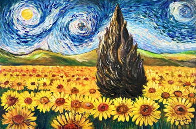 Vincent van Gogh Dutch (Oil on Canvas painting) In The Style Of