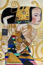 Gustav Klimt (Oil on canvas Painting) in the style of