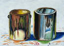 Wayne Thiebaud (Oil on Paper Painting) In the style of