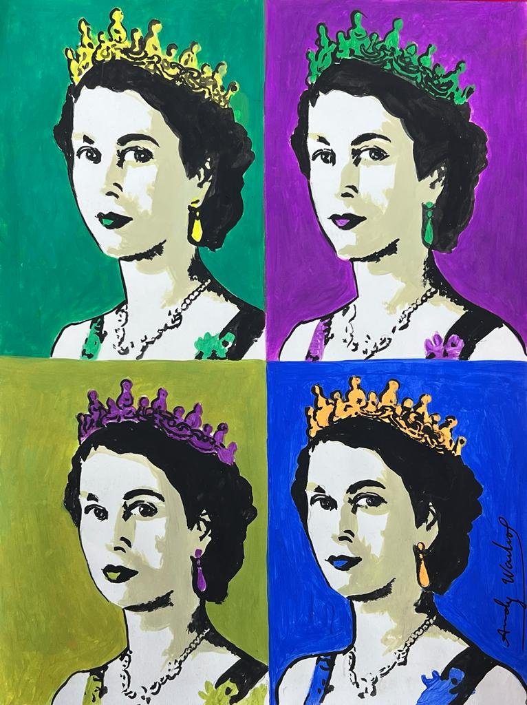 Andy Warhol (Mixed media on Paper Painting) In the style of: Mixed media painting on paper, Rendered in the style of Andy Warhol. Measures: 8.5” x 11.5”. This lot is accompanied by a certificate Provenance:Private Collection N.Y. "In the style of" m