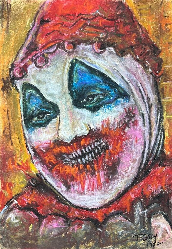 John Wayne Gacy (Mixed media on Paper Painting) In the style of (1 of 4)