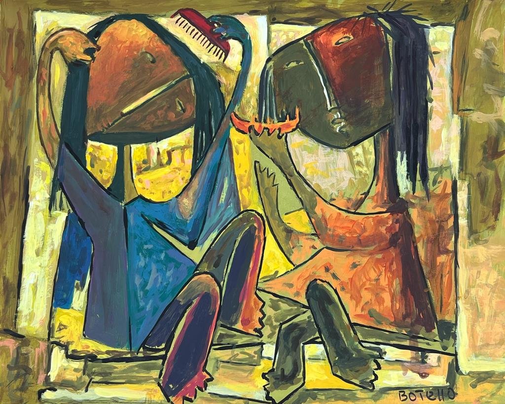 Angel Botello (Mixed media on Paper Painting) In the style of (1 of 4)