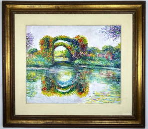 Claude Monet French (Oil on Canvas Painting) in the style of