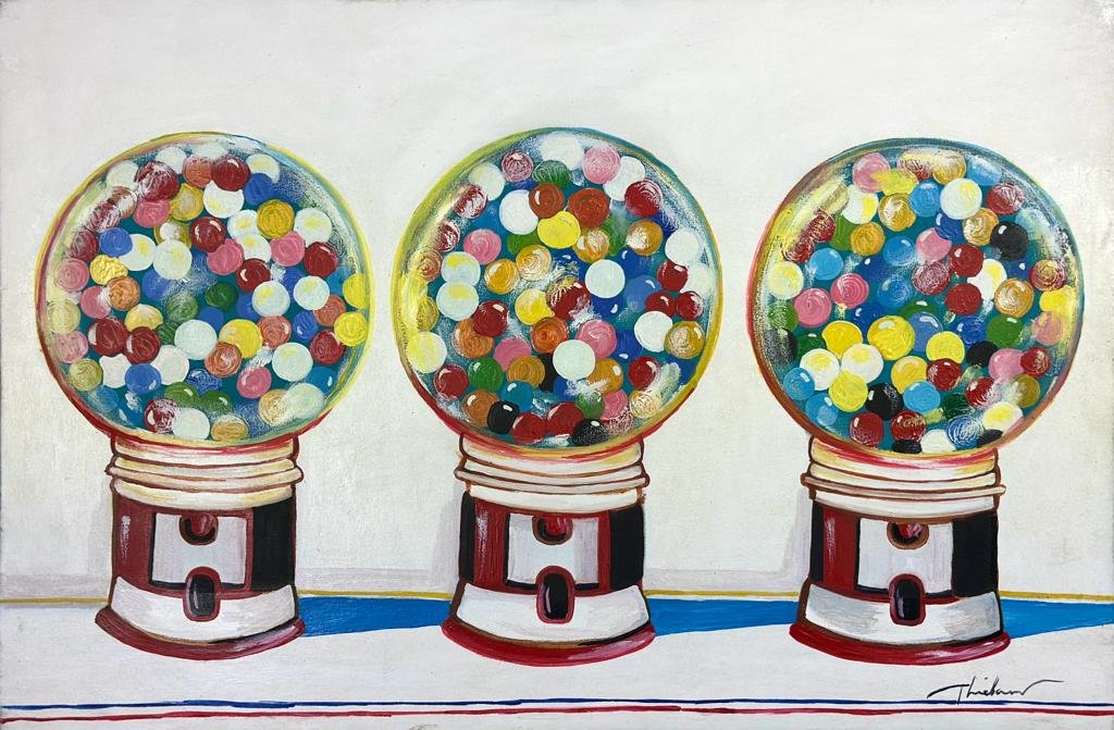 Wayne Thiebaud (Oil on Canvas Painting) in the style of (1 of 4)