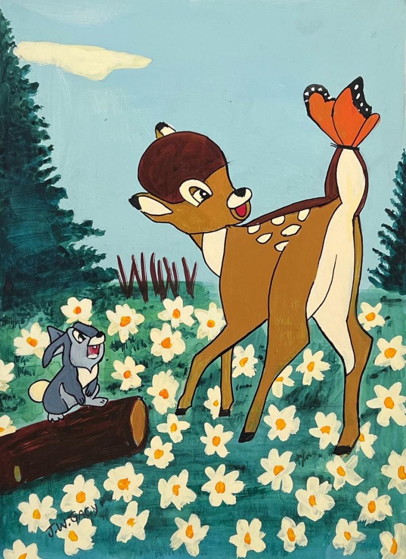 John W. Gacy (Mixed media on Paper Painting) In the style of (1 of 4)