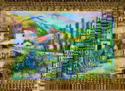 Claude Monet French (Oil on Canvas Painting) in the style of