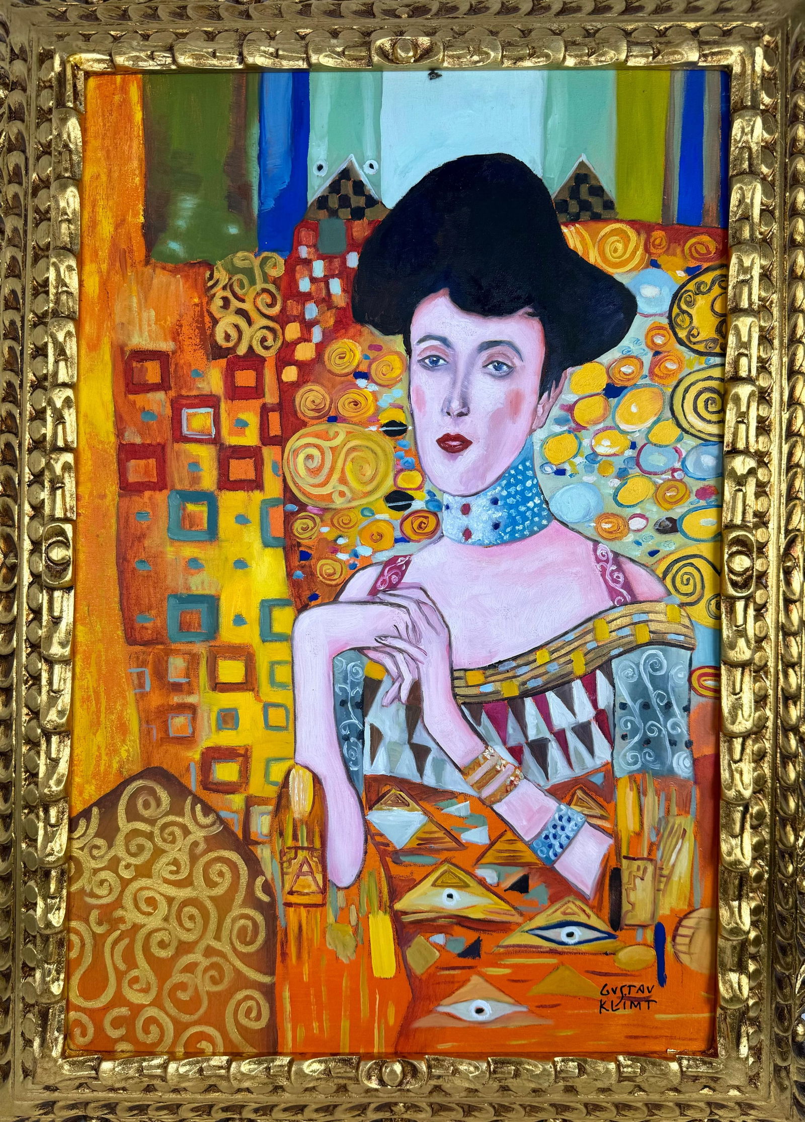 Gustav Klimt Austrian (Oil on Canvas Painting) in the style of (1 of 4)