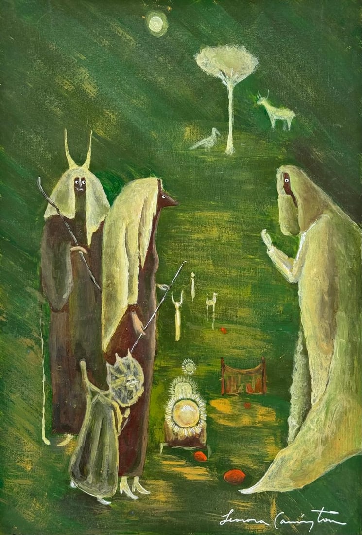 Leonora Carrington (Mixed media on Paper Painting) In the style of (1 of 4)