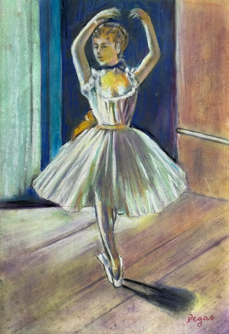 Edgar Degas (Mixed media on Paper Painting) In the style of (1 of 4)