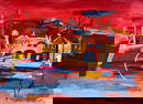 Ludwig Bemelmans (Mixed media on Paper Painting) In the style of
