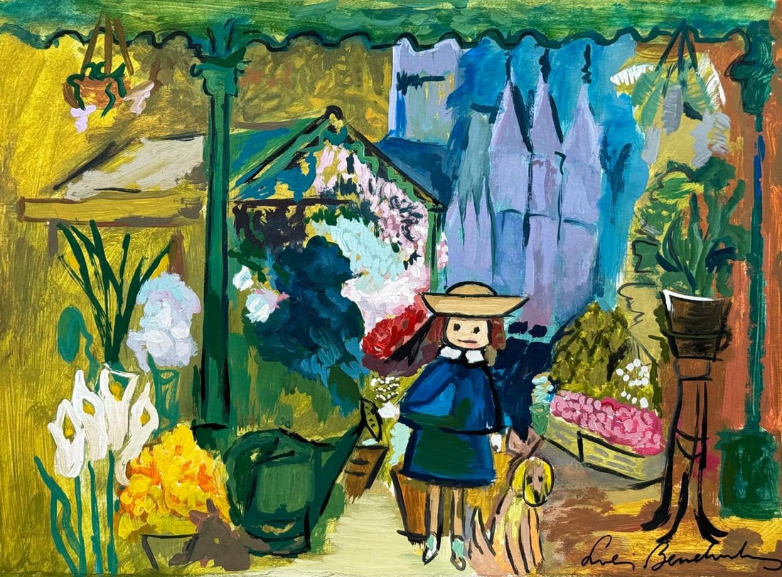 Ludwig Bemelmans (Mixed media on Paper Painting) In the style of: Mixed media painting on paper, rendered in the style of Ludwig Bemelmans. Measures: 8.5” x 11.5” Inches aprox. Provenance: Private Collection."In the style of" means after the artist. Beme