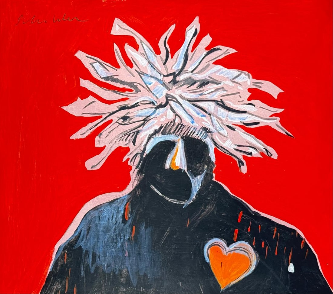 Fritz Scholder (Mixed media on Paper Painting) In the style of: Mixed media painting on paper, Rendered in the style of Fritz Scholder. Measures: 10” x 11” Inches aprox. Provenance: Private Collection."In the style of" means after the artist. Scholder