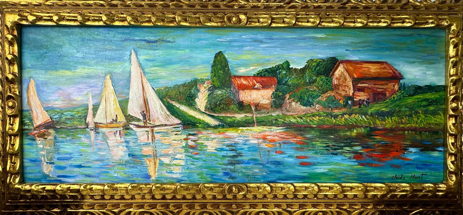 Claude Monet French (Oil on Canvas Painting) in the style of (1 of 4)