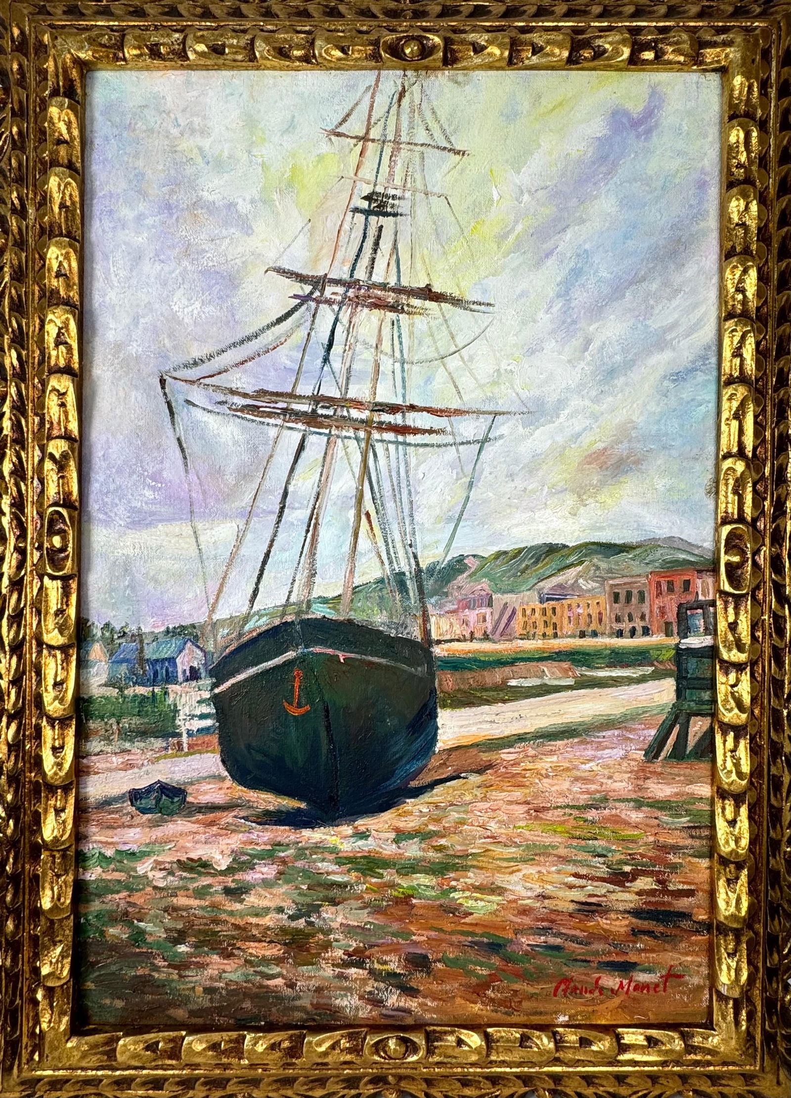 Claude Monet French (Oil on Canvas Painting) in the style of (1 of 4)