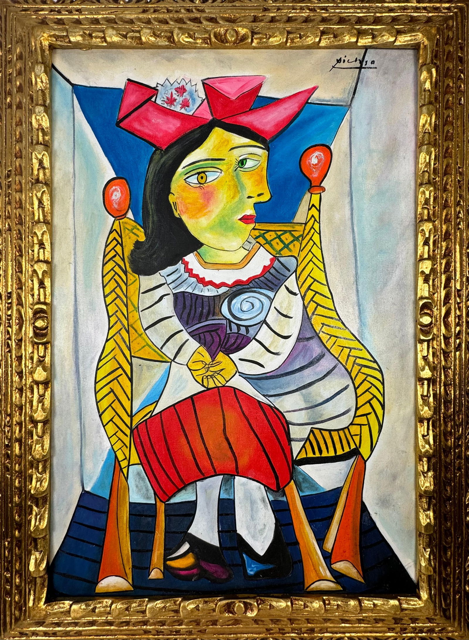 Pablo Picasso Spanish (Oil on Canvas Painting) In the style of (1 of 4)
