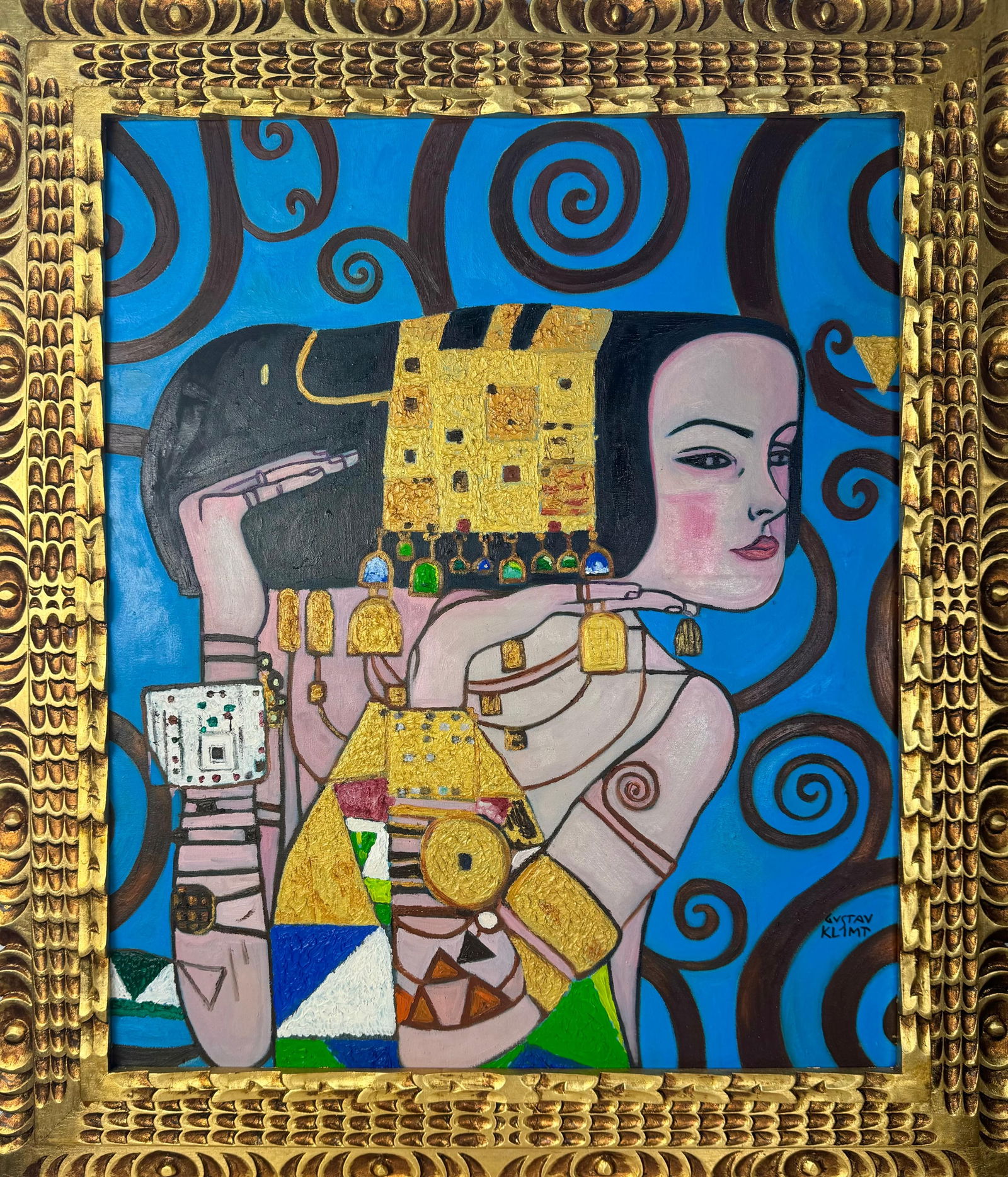 Gustav Klimt Austrian (Oil on Canvas Painting) in the style of (1 of 4)