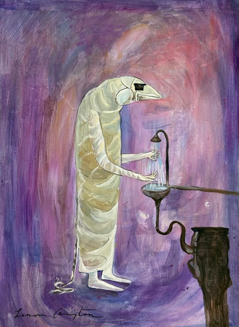 Leonora Carrington (Mixed media on Paper Painting) In the style of (1 of 4)